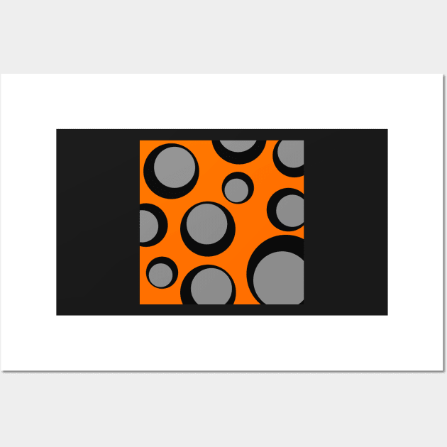 orange black and grey pop art pattern Wall Art by pauloneill-art